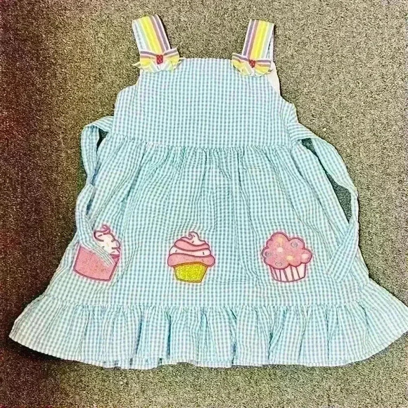 Emily Rose Little Girl Dress Size Toddler 4T with Cupcakes - Picture 9 of 13